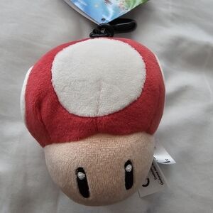 Red & White Mushroom Plush Keychain - Men Other